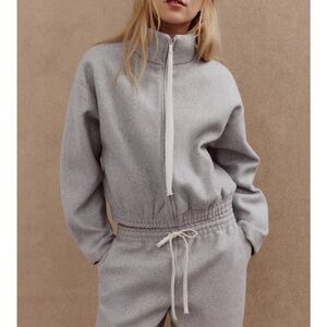 Zara Gray Zip-Up Jacket